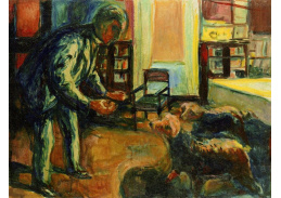 A-5076 Edvard Munch - Autoportrét se psy