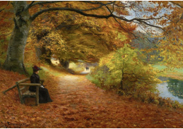 Hans Andersen Brendekilde - Podzim na okrají lesa 90x60cm