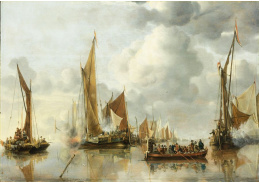 DDSO-3745 Jan van de Cappelle - Domácí loďstvo salutuje státnímu člunu