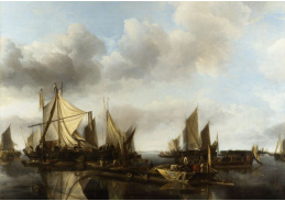 DDSO-3747 Jan van de Cappelle - Scéna řeky s četnými loděmi