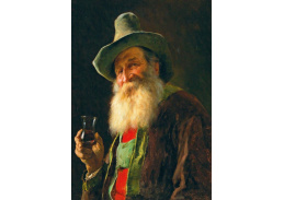 DDSO-5419 Franz von Defregger - Tyrolský farmář s sklenici vína