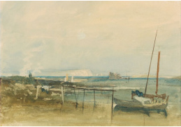 D-6251 Joseph Mallord William Turner - Pobřeží scéna s bílými útesy a loděmi u břehu