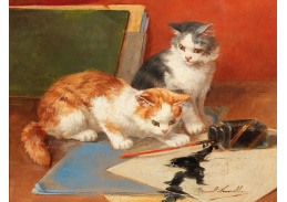 D-6142 Arthur-Alfred Brunel de Neuville - Kočky v uměleckém studiu