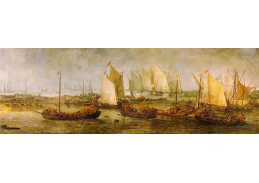 D-6421 Simon de Vlieger - Bitva o Slaak mezi holandským a španělským loďstvem v noci z 12 na 13 září 1631