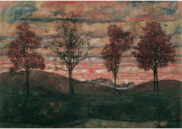 D-7138 Egon Schiele - Čtyři stromy