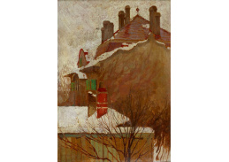 D-7809 Egon Schiele - Domy v zimě