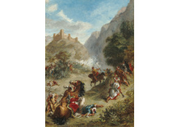 D-7831 Eugene Delacroix - Arabské potyčky v horách