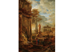 D-9209 Pierre Antoine Patel - Neoklasická krajina s postavami a starodávnými ruinami