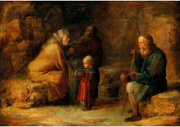 D-9488 Jan van de Venne - Žebráci ve skalní jeskyni