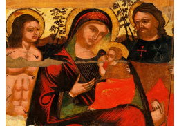 D-9781 Neznámý ikonopisec - Madona mezi svatými Sebastianem a Rochem
