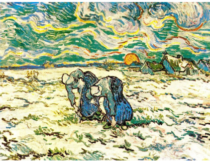 R2-1562 Vincent van Gogh - Ženy pracující na zasněženém poli