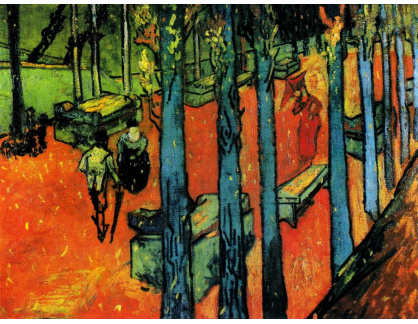 VR2-164 Vincent van Gogh - Padající listí v Les Alyscamps