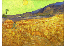 VR2-266 Vincent van Gogh - Pšeničné pole se sekáčem za nemocnicí Saint-Paul