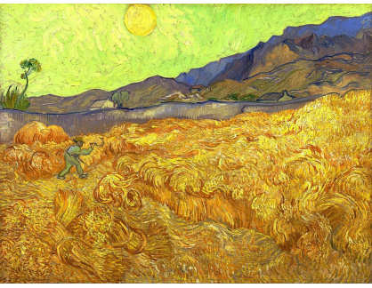 VR2-266 Vincent van Gogh - Pšeničné pole se sekáčem za nemocnicí Saint-Paul