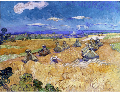 VR2-272 Vincent van Gogh - Pšeničné pole se sekáčem a snopy