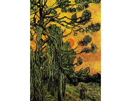 R2-843 Vincent van Gogh - Borovice s ženskou postavou v západu slunce