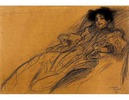 VR3-111 Gustav Klimt - Mladá žena v křesle