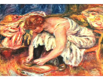 VR14-9 Pierre-Auguste Renoir - Žena zavazující si botu