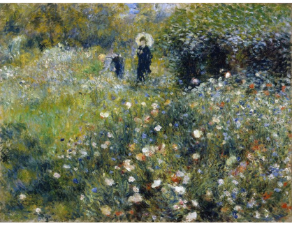 VR14-254 Pierre-Auguste Renoir - Žena se slunečníkem v zahradě