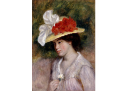 VR14-298 Pierre-Auguste Renoir - Žena s květinami na klobouku