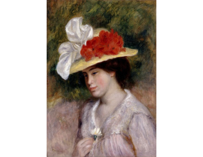VR14-298 Pierre-Auguste Renoir - Žena s květinami na klobouku