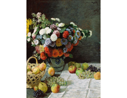 R8-179 Claude Monet - Zátiší s květinami a ovocem