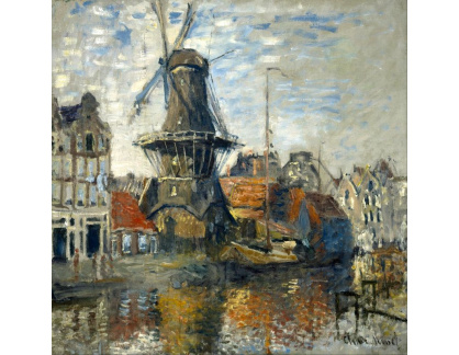VCM 121 Claude Monet - Větrný mlýn na Onbekende Gracht v Amsterdamu