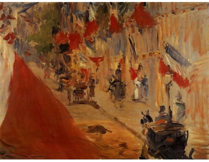 VEM 22 Édouard Manet - Rue Mosnier s vlajkami