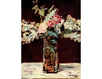 VEM 45 Édouard Manet - Zátiší se šeříky a růžemi