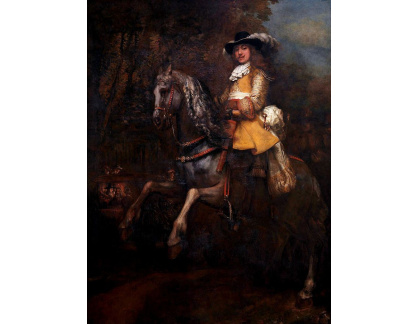 R4-93 Rembrandt - Portrét Fredericka Rihel na koni