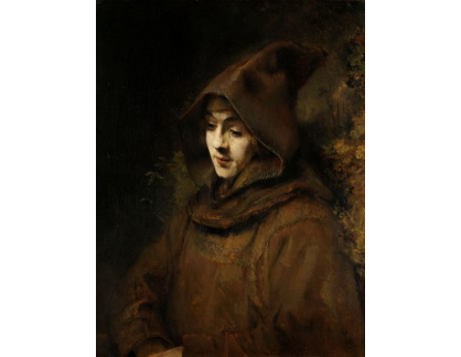 R4-116 Rembrandt - Titus van Rijn v hábitu mnicha