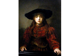 VR4-27 Rembrandt - Dívka v rámu obrazu