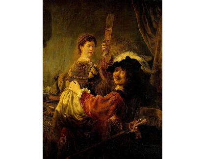 VR4-56 Rembrandt van Rijn - Rembrandt a Saskia ve scéně o marnotratném synovi