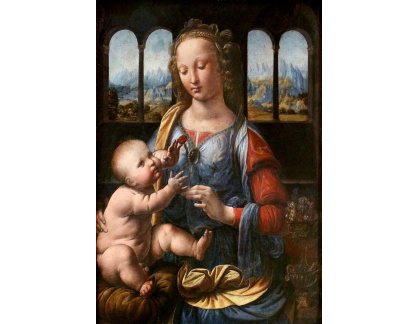 VR1-10 Leonardo da Vinci - Madonna s karafiátem