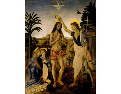 VR1-27 Andrea del Verrocchio a Leonardo da Vinci - Křest Ježíše Krista