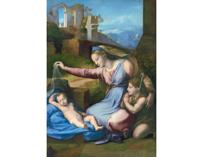 R11-138 Rafael Santi - Madonna s s modrou čelenkou
