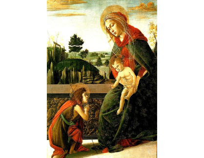VR17-10 Sandro Botticelli - Madonna s děťátkem a svatý Jan Křtitel