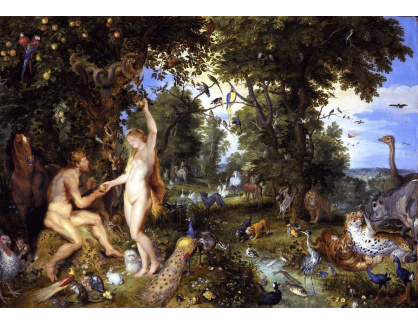 VRU135 Peter Paul Rubens a Jan Brueghel - Adam a Eva v rajské zahradě