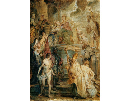 VRU227 Peter Paul Rubens - Mystické manželství svaté Kateřiny