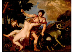 Tizian - Venuše a Adonis