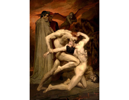 R15-53 Adolph William Bouguereau - Dante a Virgil v pekle