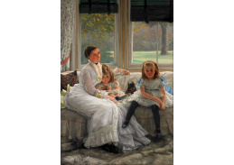 VR16-12 James Tissot - Portrét paní Catherine Smith Gill a dvou z jejích dětí