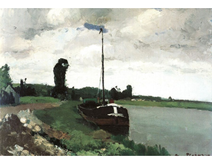 VCP-83 Camille Pissarro - Na břehu řeky v Pontoise