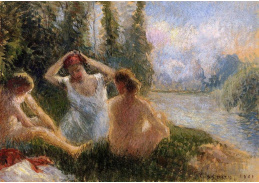 VCP-114 Camille Pissarro - Koupající se ženy na břehu řeky