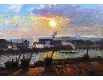 VCP-217 Camille Pissarro - Západ slunce v Rouen