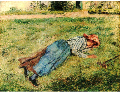 VCP-379 Camille Pissarro - Rolnice ležící v trávě