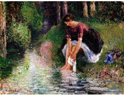 VCP-422 Camille Pissarro - Žena myjící si nohy v potoce