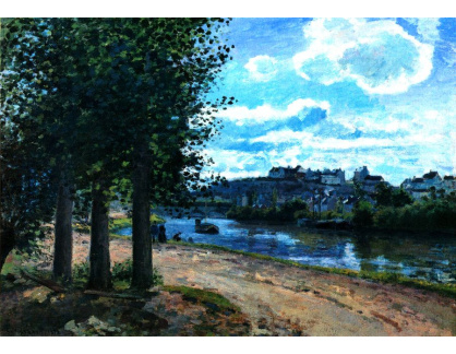 VCP-464 Camille Pissarro - U řeky Oise v Pontoise