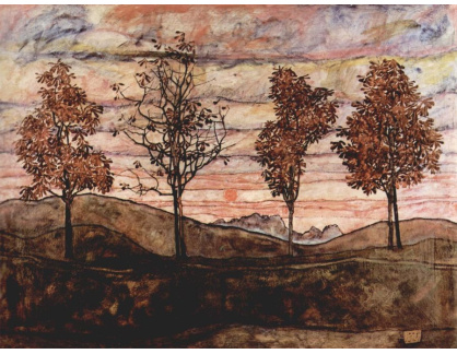 VES 6 Egon Schiele - Čtyři stromy
