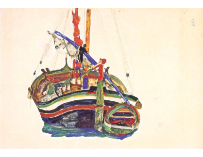 VES 35 Egon Schiele - Rybářský člun v Triestu